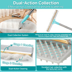 Carpet Rake for Pet Hair Removal Tool, Reusable Pet Hair Remover Broom, Dog&Cat Hair Remover Scraper Rake with 54” Adjustable Long Handle, 3 Pcs Carpet Brush Rake for Rugs, Mats, Couch, Furniture