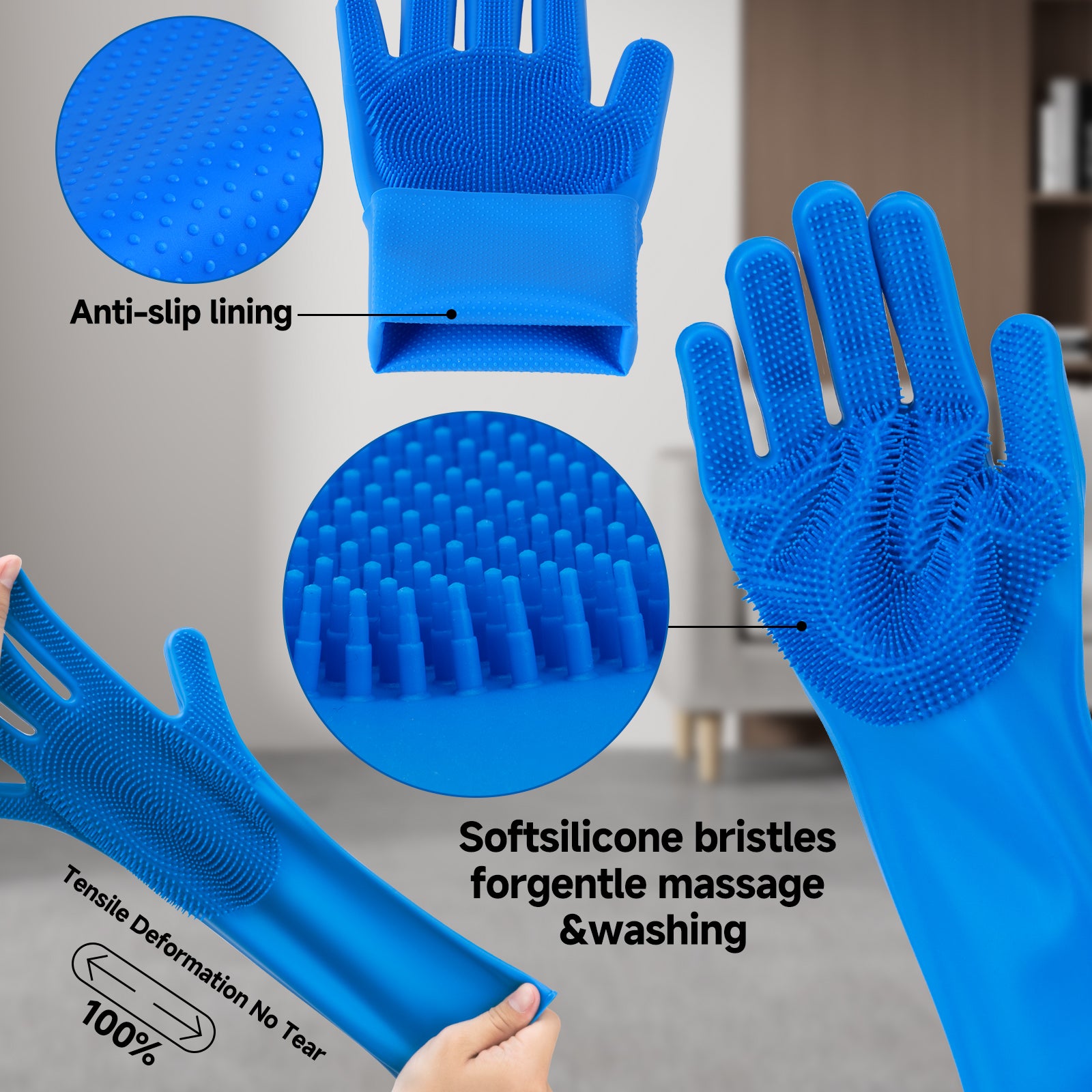 Pet Steam Brush Set for Dogs & Cats, Includes 3-in-1 Self Cleaning Spray Comb, Waterless Shampoo, Defur Tool, Bath Gloves, Bath Brush, Tooth & Ear Brush, Towel (11PCS)